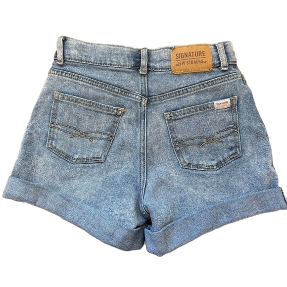 Levi Strauss Signature Embroidered Jean Denim Shorts Girl’s 10 - Picture 3 of 8